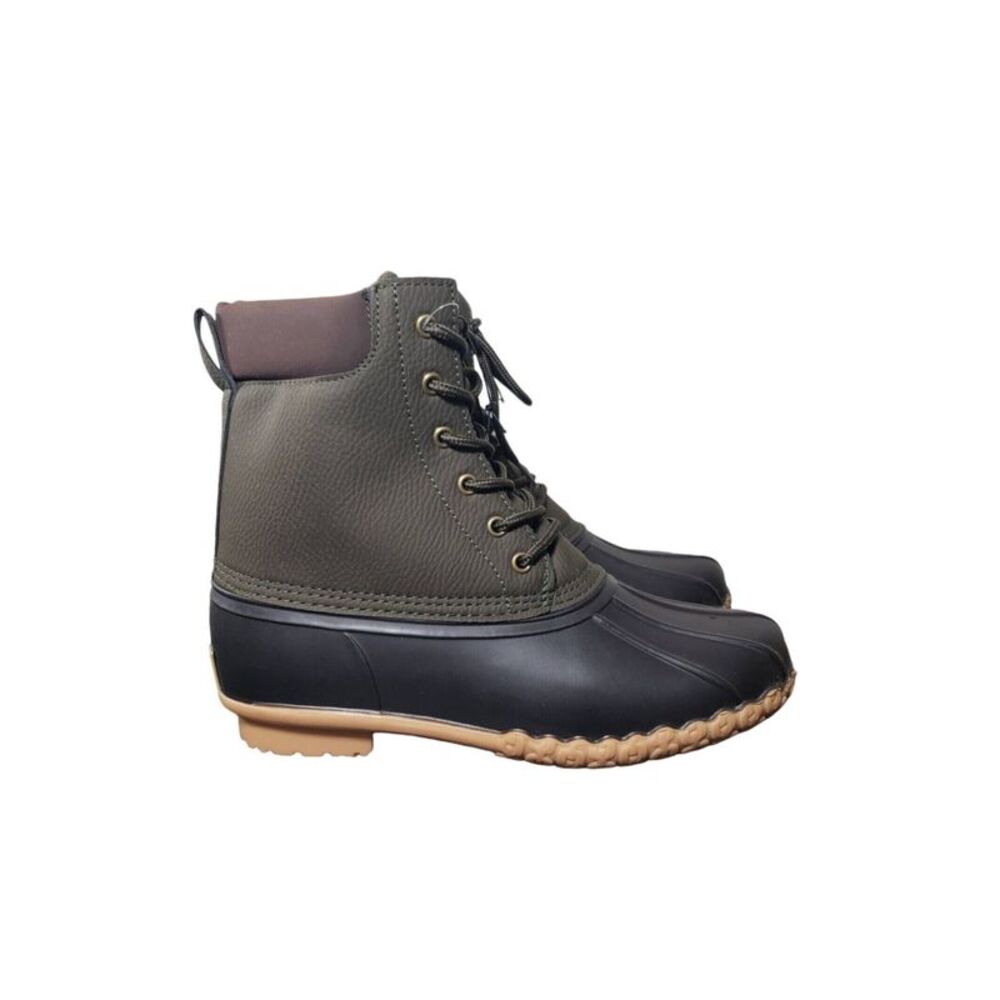 WEATHERPROOF VINTAGE Womens Green Waterproof Adam Round Toe Duck Boots 12 M